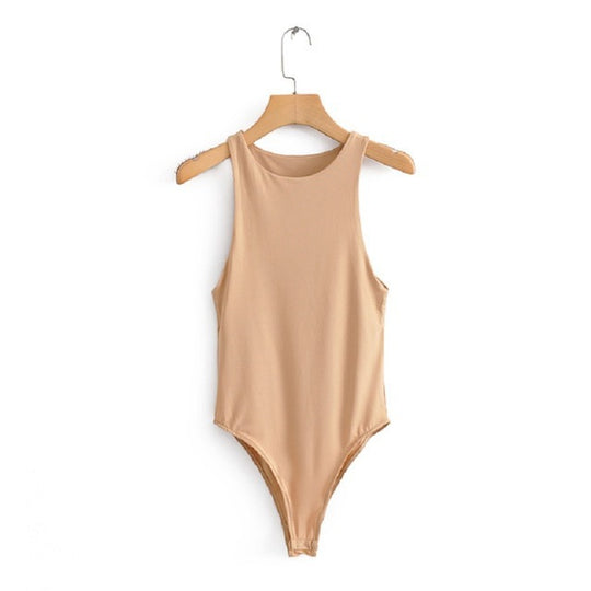 Damen Körpernahes Trägertop mit elegantem Rundhalsausschnitt und weichem Material R&B