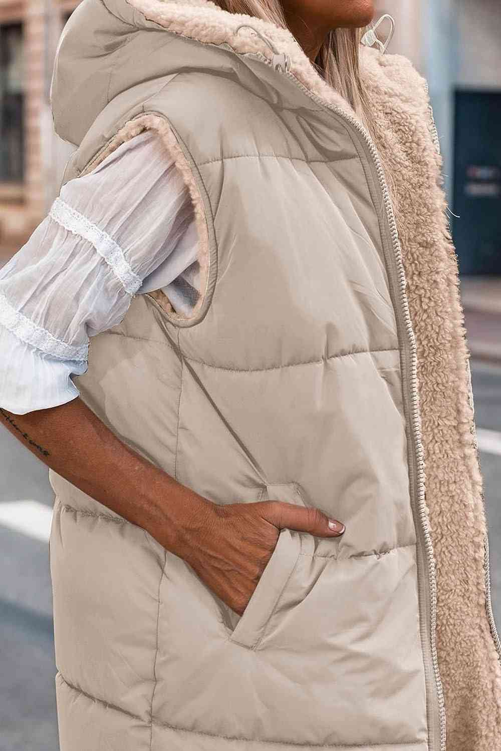 R&B | Zip-Up Longline Kapuzenweste
