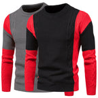 Herren modischer Strickpullover mit strukturiertem Design und einzigartigen Farbdetails