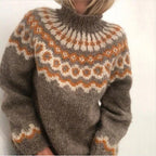 R&B | Nordische Strickjacke mit Muster Acryl Warm, Zeitlos
