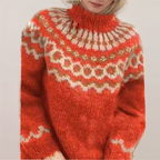 R&B | Nordische Strickjacke mit Muster Acryl Warm, Zeitlos