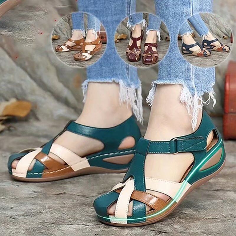 Damen Sandalen mit verstellbarem Riemendesign und anatomischer Fußbettung R&B