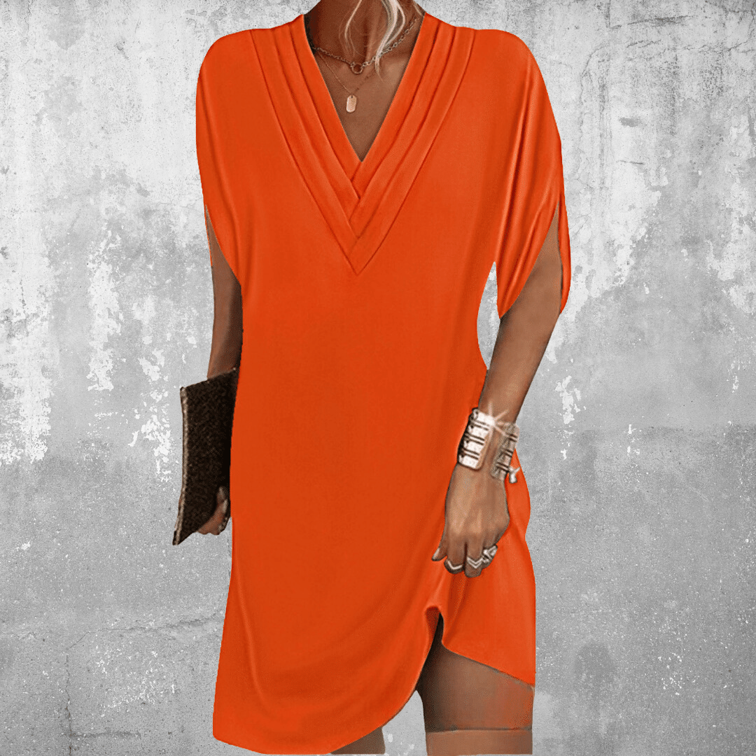 R&B | Bauchbedeckung V-Hals Kleid