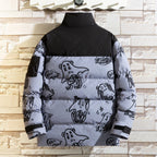 R&B | Bedruckte wattierte Jacke