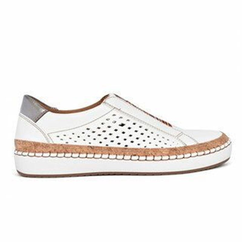 Damen Atmungsaktive Slip-On Freizeitschuhe mit Korksohle