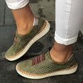 Damen Atmungsaktive Slip-On Freizeitschuhe mit Korksohle