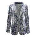 Damen Blazer mit stilvollem Schlangenmuster und elegantem Schnitt EB