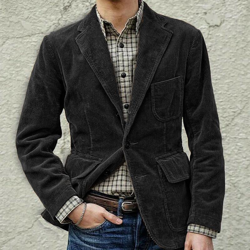 Herren Cordblazer mit modernen Details und praktischen Taschen R&B