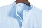 Damen Langarm-Hemd mit modernem Henley-Kragen und praktischer Brusttasche
