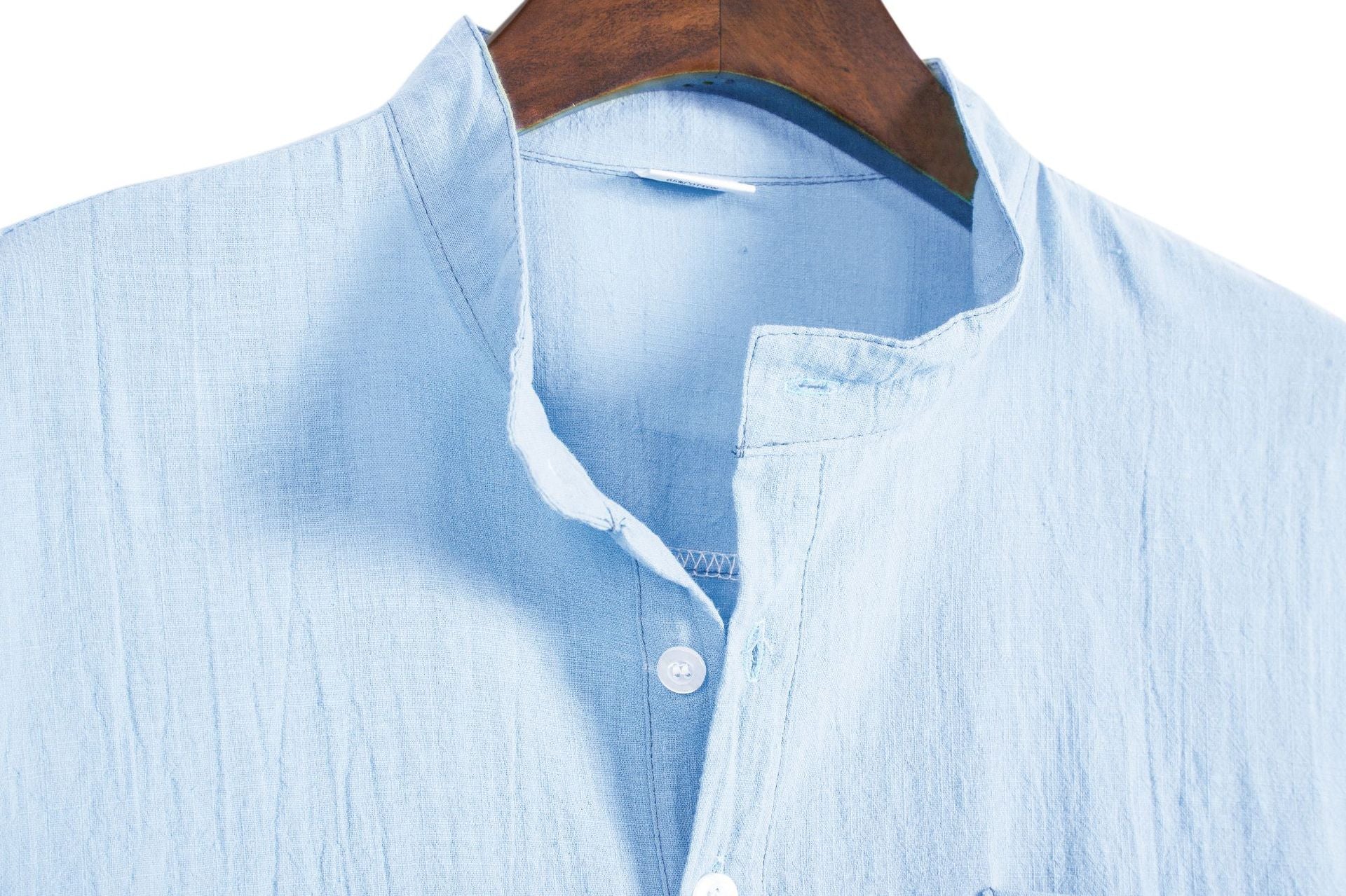 Damen Langarm-Hemd mit modernem Henley-Kragen und praktischer Brusttasche