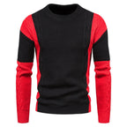 Herren modischer Strickpullover mit strukturiertem Design und einzigartigen Farbdetails