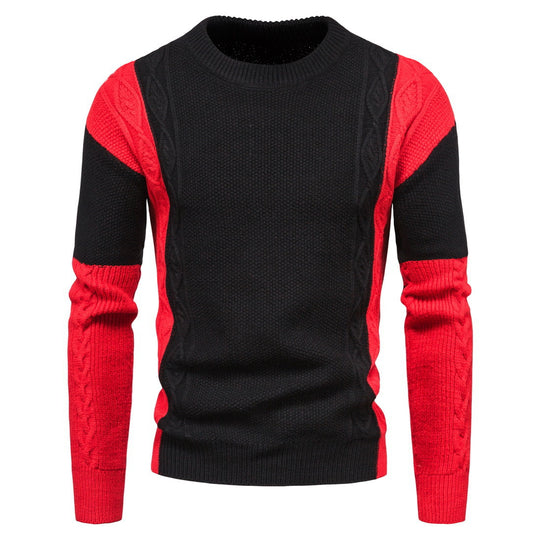 Herren modischer Strickpullover mit strukturiertem Design und einzigartigen Farbdetails R&B