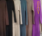 Damen Strickkleid mit ansprechendem Rippdesign und eleganten Schnittdetails R&B