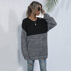 Damen Oversized Strickpullover mit modernem Farbverlauf R&B