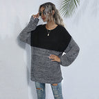 Damen Oversized Strickpullover mit modernem Farbverlauf R&B