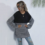 Damen Oversized Strickpullover mit modernem Farbverlauf R&B