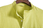 Herren Langarmhemd mit praktischem Henley-Ausschnitt und Tasche