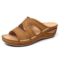 Damen Wedge-Pantoletten mit floralem Perforationsdesign und komfortabler Fußbettung R&B