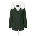 Damen modischer Winterparka mit abnehmbarem Kunstfellkragen und verstellbarem Taillenzug