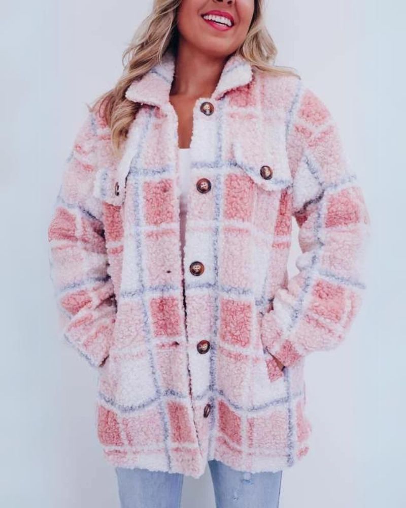 R&B | Polar Fleece Plaid Jacke