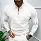 R&B | Pullover mit Halb-Zip Stehkragen