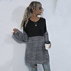 Damen Oversized Strickpullover mit modernem Farbverlauf R&B