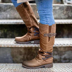 Damen Stiefel mit modischem Riemendesign und robustem Profil R&B