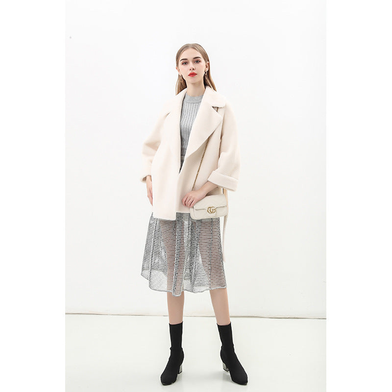 Damen Modische Manteljacke im Oversized-Stil R&B