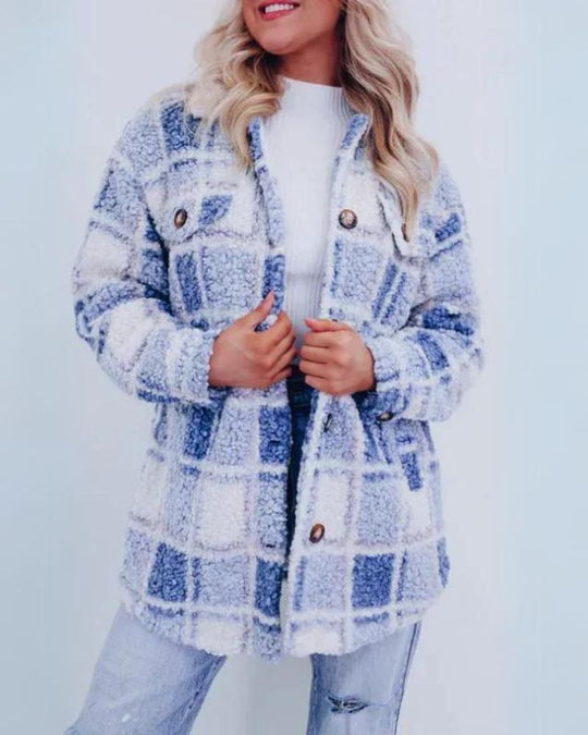 R&B | Karierte Jacke Knopf Vorderseite