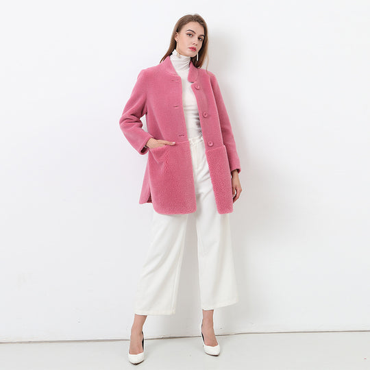 Damen Flauschige Fleecejacke mit elegantem Schnitt und praktischen Taschen R&B