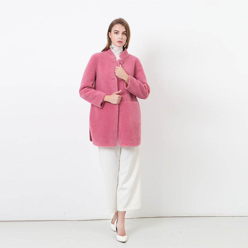 Damen Flauschige Fleecejacke mit elegantem Schnitt und praktischen Taschen R&B