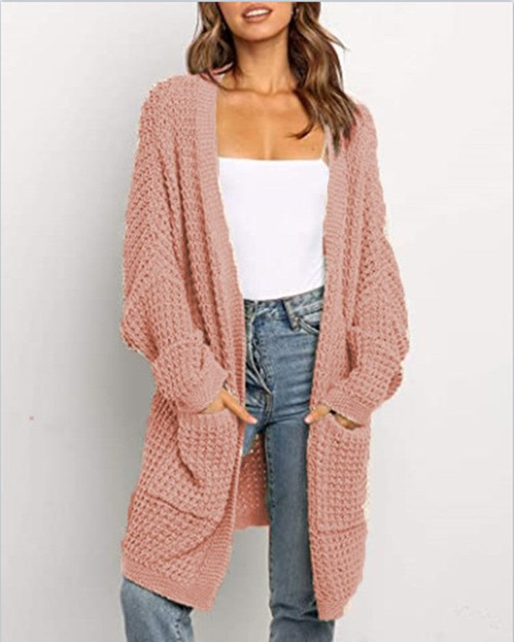 Damen Strickcardigan mit großzügigen Taschen und lockerer Passform
