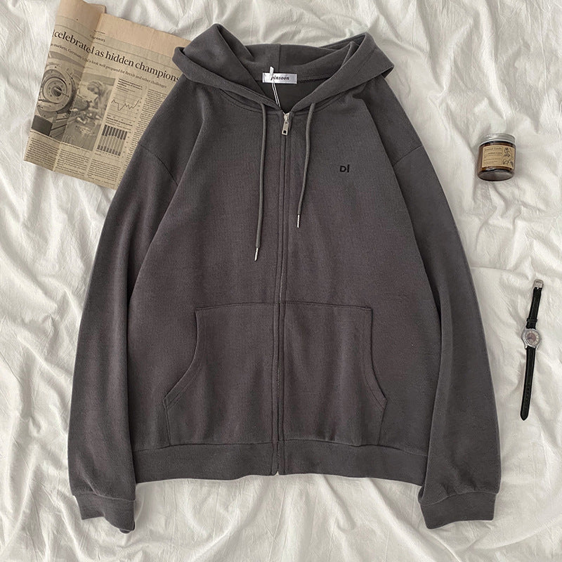 Damen lässiger Kapuzenpullover mit durchgehendem Reißverschluss und praktischen Eingrifftaschen R&B