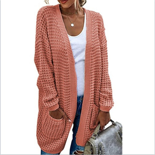 Damen Grobstrickjacke mit tiefen Taschen und lässigem Schnitt R&B
