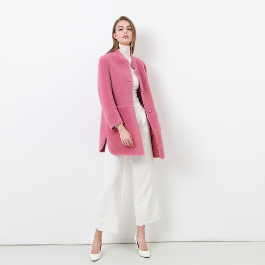 Damen Flauschige Fleecejacke mit elegantem Schnitt und praktischen Taschen R&B