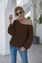 Damen lässiger Pullover mit oversized Schnitt und Taschen R&B
