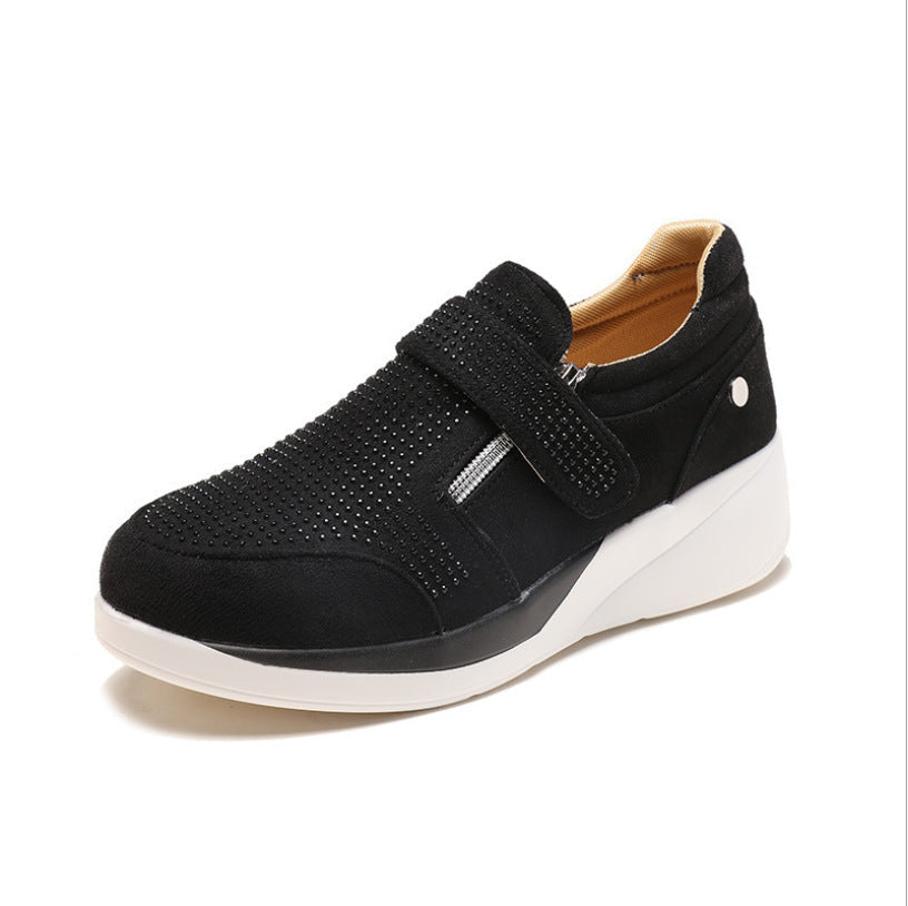 Damen sportliche High-Top Sneaker mit modischem Reißverschluss R&B