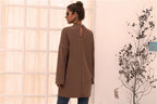 Damen Longpullover mit außerge-wöhnlichem Schnitt und Taschen R&B