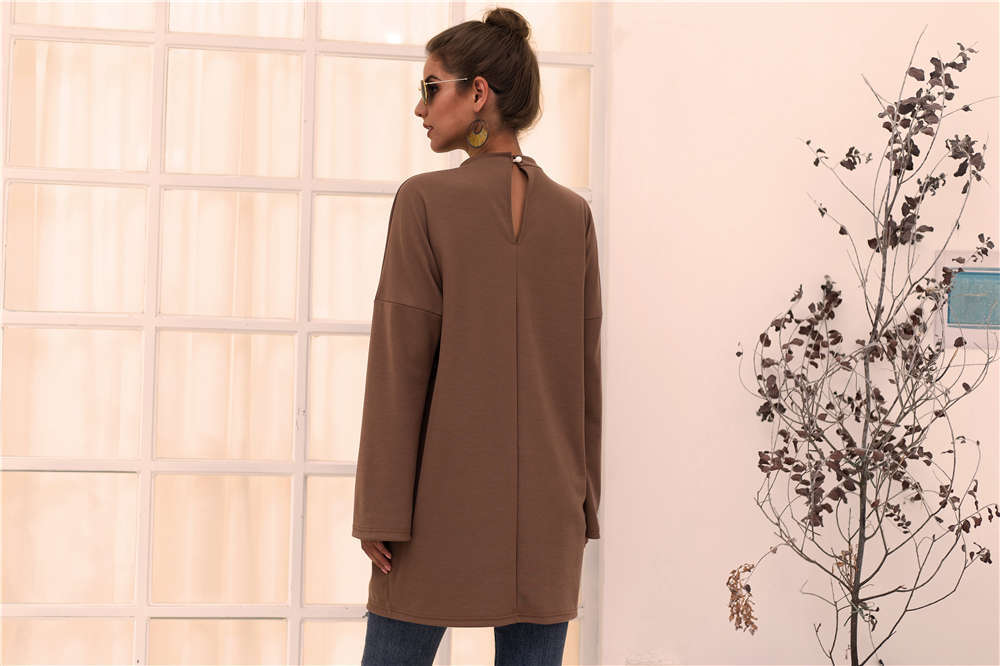 Damen Longpullover mit außerge-wöhnlichem Schnitt und Taschen R&B