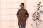 Damen Longpullover mit außerge-wöhnlichem Schnitt und Taschen R&B