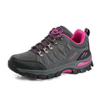 Damen nan atmungsaktiver Low-Cut-Trekkingschuh mit Metallösen, verstärkter Zehenkappe und griffiger Multiterrain-Sohle R&B