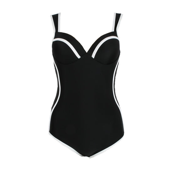 Damen Sportlicher Einteiler Badeanzug mit elegantem Detail R&B