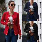 Damen modischer Blazer mit strukturiertem Stoff und besonderen Knopfdetails R&B