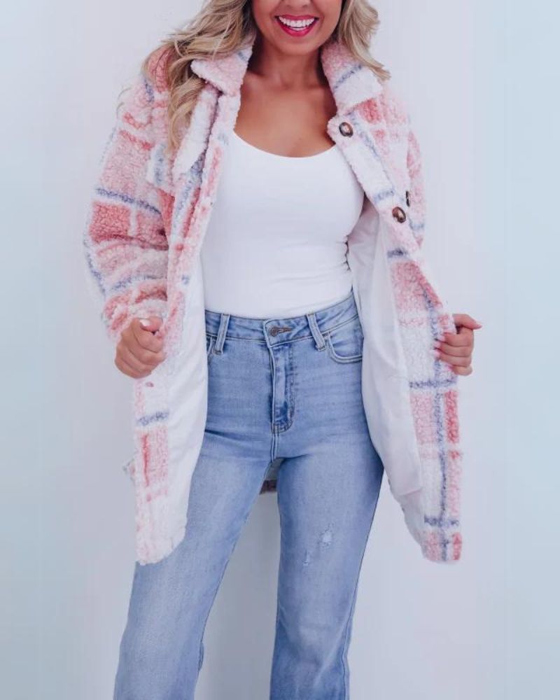 R&B | Polar Fleece Plaid Jacke