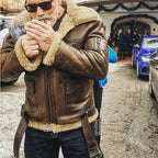 Herren authentische Jacke mit gefüttertem Stehkragen R&B
