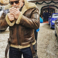 Herren authentische Jacke mit gefüttertem Stehkragen R&B