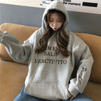Damen Hoodies mit großem Logo und praktischer Kängurutaschen Design
