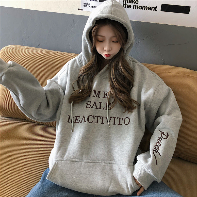 Damen Hoodies mit großem Logo und praktischer Kängurutaschen Design