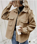 R&B | Jacke Oversized Fit Weiche Texturierte Qualität Knopfverschluss Große Taschen