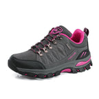 Damen nan atmungsaktiver Low-Cut-Trekkingschuh mit Metallösen, verstärkter Zehenkappe und griffiger Multiterrain-Sohle R&B